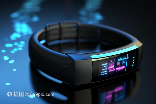 全息科技腕带的特写镜头